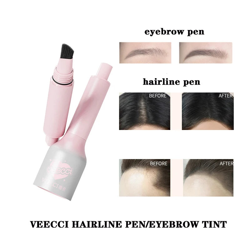 VEECCI Hairline Pen Liquid Eyebrow Pencil Longlasting Waterproof Vivid Wild Eyebrow Natural Press Multi-purpose Eyebrow Tint