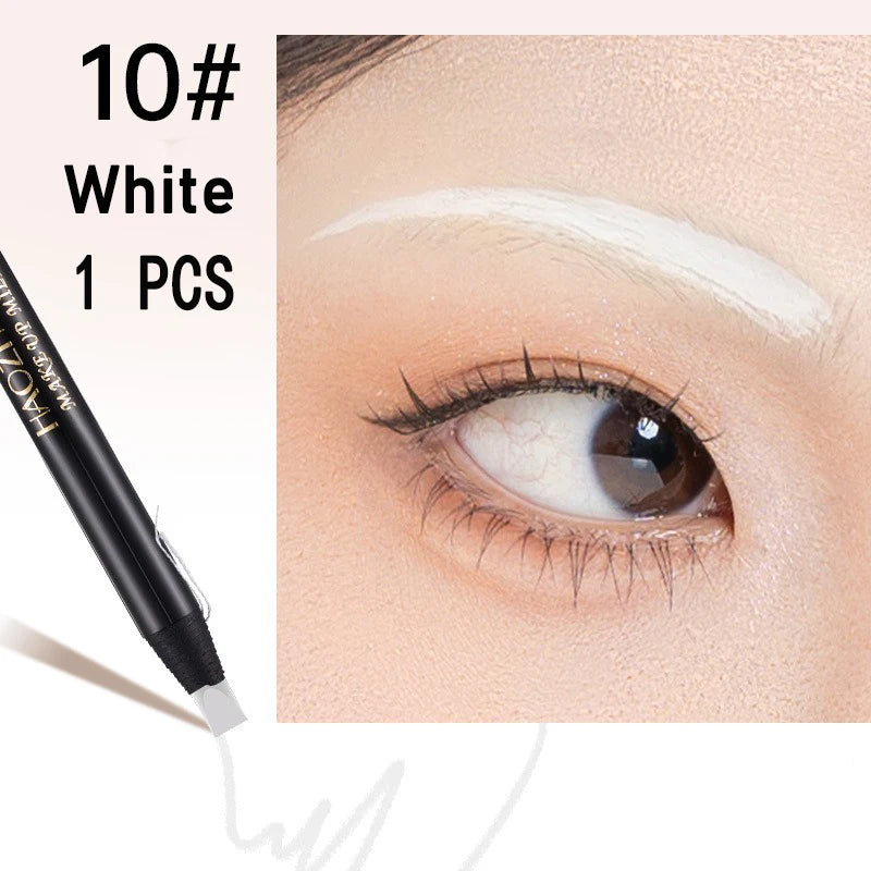 1pcs HAOZHUANG Hard Core Eyebrow Pencil Long-lasting Waterproof with Brush Suitable for Eyebrow Tattoo and Makeup Artists