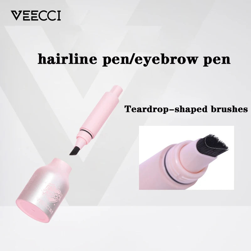 VEECCI Hairline Pen Liquid Eyebrow Pencil Longlasting Waterproof Vivid Wild Eyebrow Natural Press Multi-purpose Eyebrow Tint