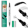W3W Double-ended Eyebrow Pencil 4D Micro-sculpting Eybrow Styling Gel Waterproof Sweat-proof Smudge-resistant Liquid Eyebrow Pen