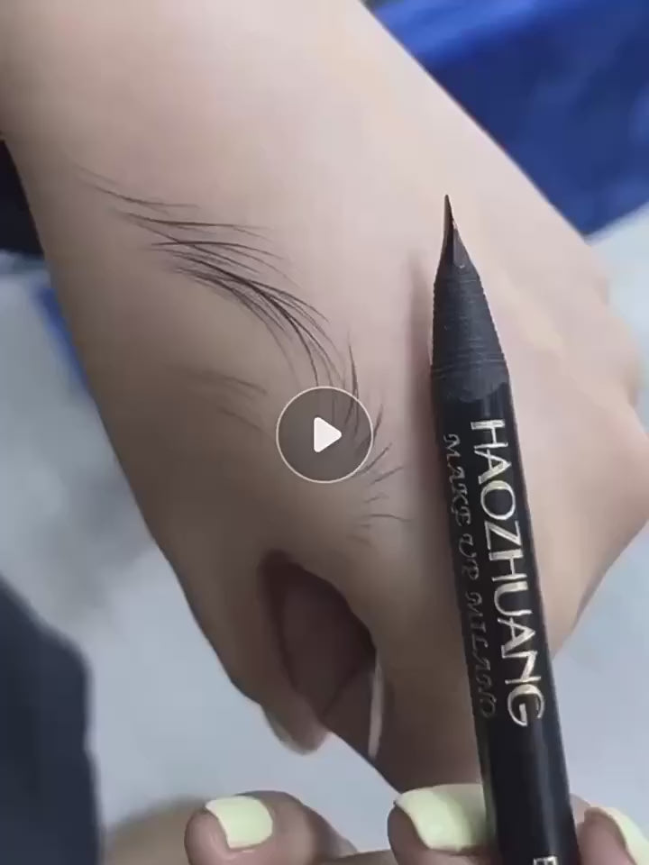 1pcs HAOZHUANG Hard Core Eyebrow Pencil Long-lasting Waterproof with Brush Suitable for Eyebrow Tattoo and Makeup Artists